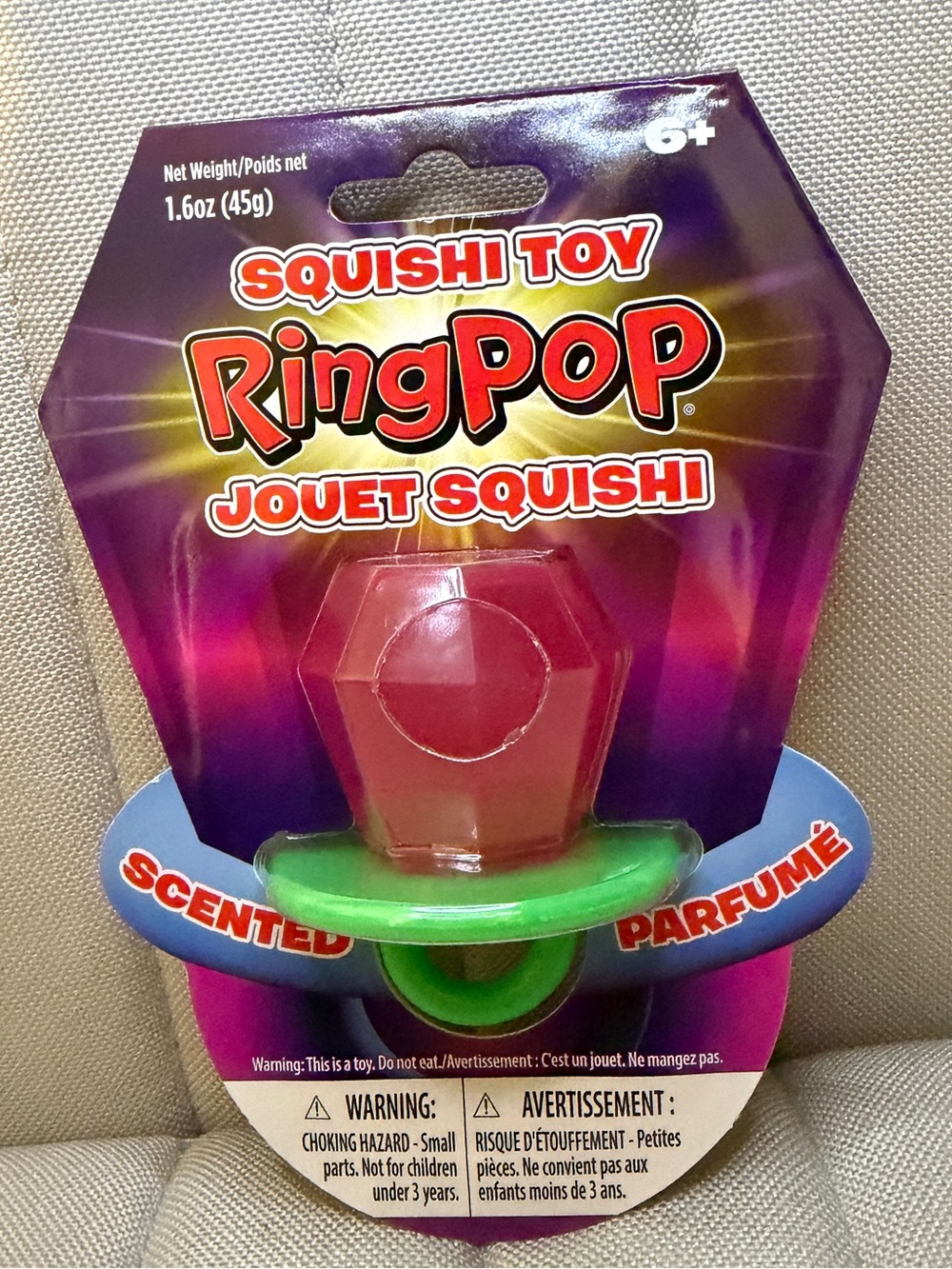 Squishy RingPop Scented Ring - Pink